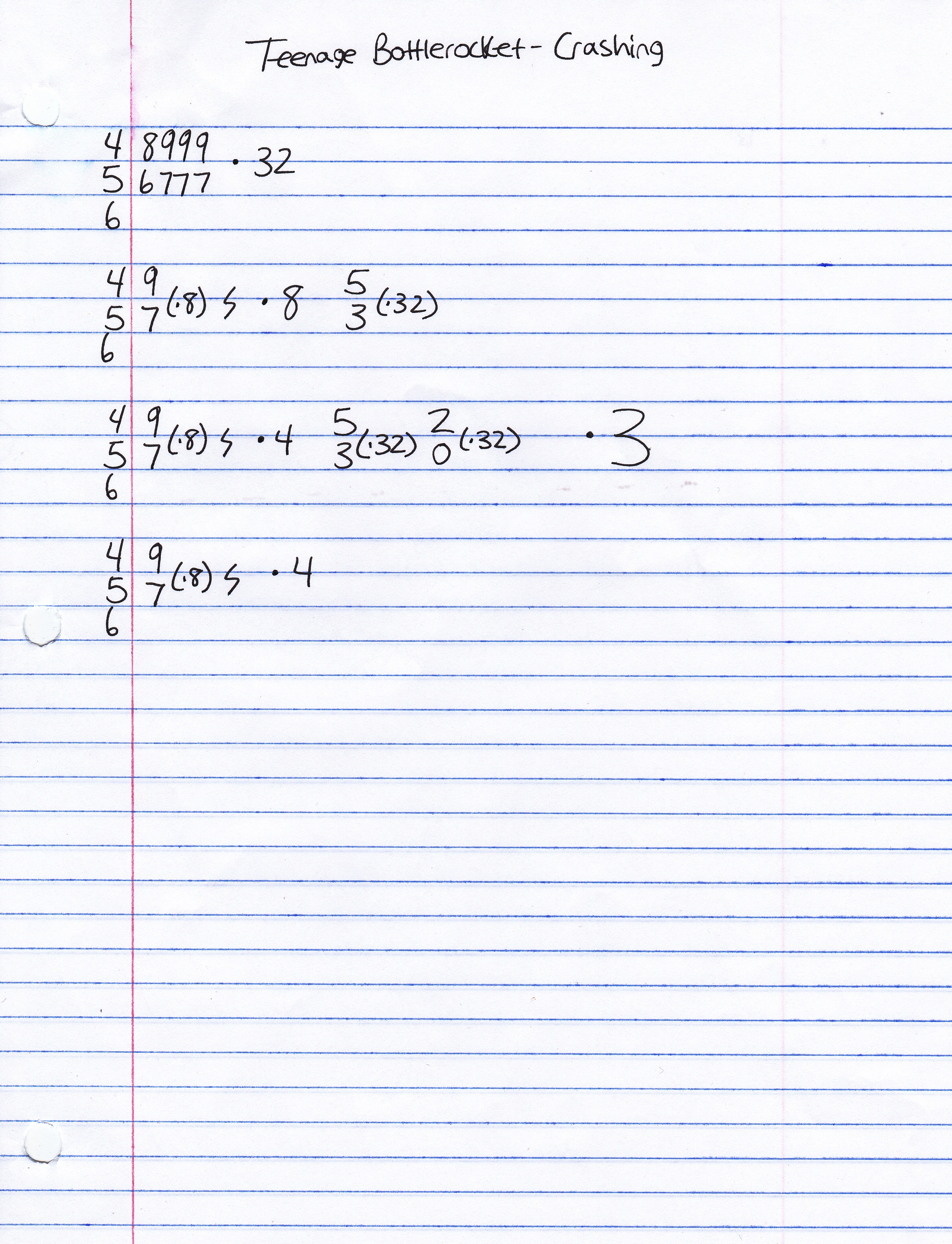 High quality guitar tab for Crashing by Teenage Bottlerocket off of the album Total. ***Complete and accurate guitar tab!***